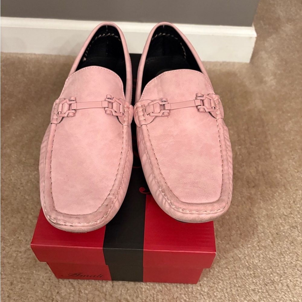 Men's Pink driving Loafers/moccasins